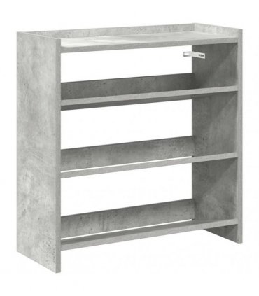 vidaXL Shoe Rack Concrete Grey 60x25x62 cm Engineered Wood