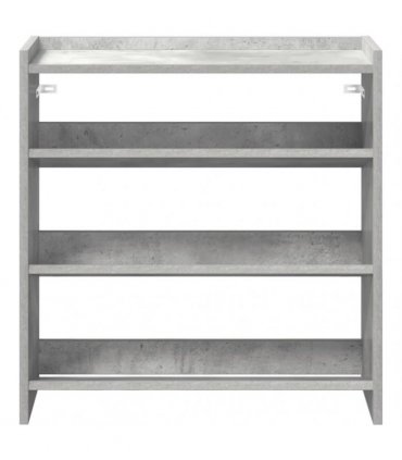 vidaXL Shoe Rack Concrete Grey 60x25x62 cm Engineered Wood