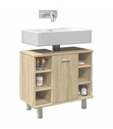 vidaXL Bathroom Cabinet Sonoma Oak 60x32x53.5 cm Engineered Wood