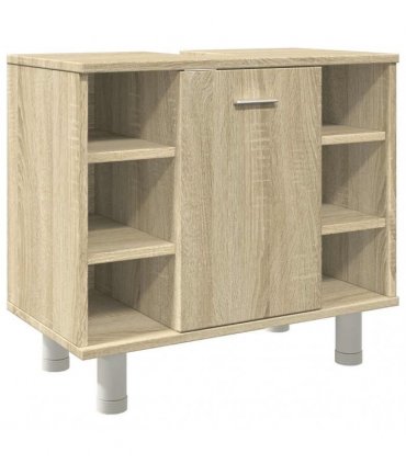 vidaXL Bathroom Cabinet Sonoma Oak 60x32x53.5 cm Engineered Wood