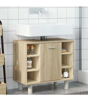 vidaXL Bathroom Cabinet Sonoma Oak 60x32x53.5 cm Engineered Wood