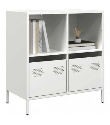 vidaXL Sideboard White 68x39x73.5 cm Cold-rolled Steel
