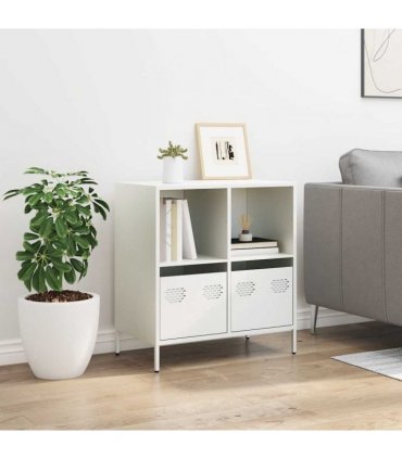 vidaXL Sideboard White 68x39x73.5 cm Cold-rolled Steel