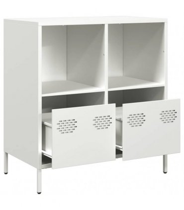 vidaXL Sideboard White 68x39x73.5 cm Cold-rolled Steel