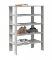 vidaXL Shoe Rack Concrete Grey 61x32x87.5 cm Engineered Wood