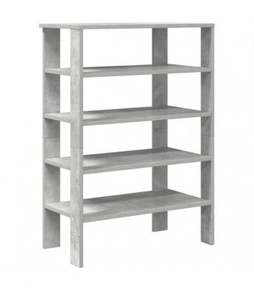 vidaXL Shoe Rack Concrete Grey 61x32x87.5 cm Engineered Wood