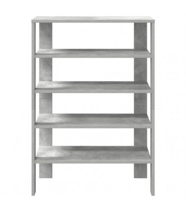 vidaXL Shoe Rack Concrete Grey 61x32x87.5 cm Engineered Wood