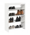 vidaXL Shoe Rack White 60x25x81 cm Engineered Wood