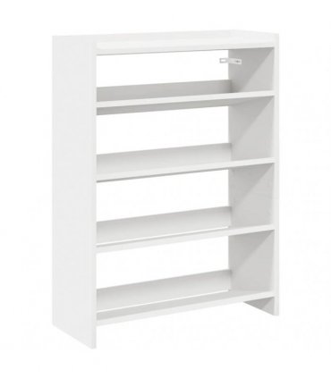 vidaXL Shoe Rack White 60x25x81 cm Engineered Wood
