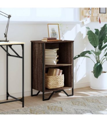 vidaXL Bookcase Brown Oak 50x31x74.5 cm Engineered Wood