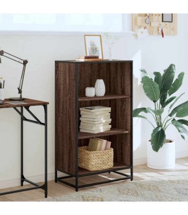 vidaXL Book Cabinet Brown Oak 60x35x107.5 cm Engineered Wood