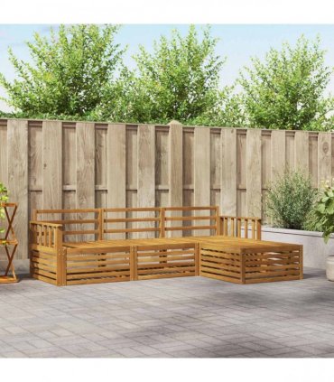 vidaXL Outdoor Sofa Set Natural 249.5 x 162.5 x 73 cm