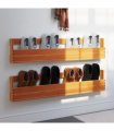 vidaXL Wall-mounted Shoe Racks 2 pcs Wax Brown 110x8.5x23.5 cm Solid Wood Pine