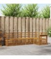 vidaXL Sectional Sofa Set 5 pcs Natural Solid Acacia Wood