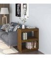 vidaXL Book Cabinet Honey Brown 60x35x71 cm Solid Wood Pine