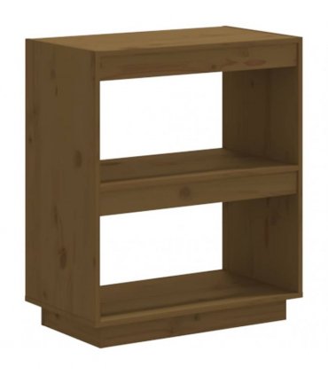 vidaXL Book Cabinet Honey Brown 60x35x71 cm Solid Wood Pine