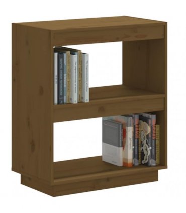 vidaXL Book Cabinet Honey Brown 60x35x71 cm Solid Wood Pine