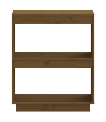 vidaXL Book Cabinet Honey Brown 60x35x71 cm Solid Wood Pine