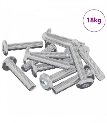 vidaXL Lock Screw Plain 2647 pcs Silver Steel