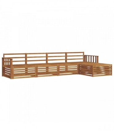 vidaXL Outdoor Sofa Set 5 pcs Natural Solid Acacia Wood