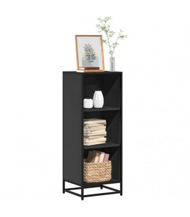vidaXL Book Cabinet Black 40x35x107.5 cm Engineered Wood