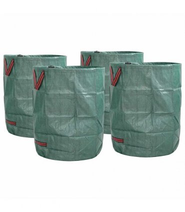 vidaXL Garden Waste Bags 4 pcs Green 66 x 66 x 83.5 cm Polypropylene