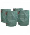 vidaXL Garden Waste Bags 4 pcs Green 66 x 66 x 83.5 cm Polypropylene