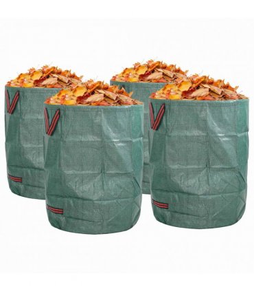 vidaXL Garden Waste Bags 4 pcs Green 66 x 66 x 83.5 cm Polypropylene