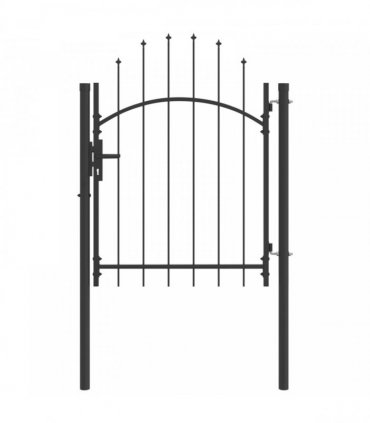 vidaXL Garden Gate with Lock Woerden Grey 100 x 100 cm Steel