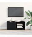 vidaXL TV Cabinet Black Oak 80 x 35 x 36.5 cm Engineered Wood