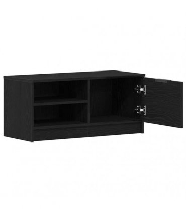 vidaXL TV Cabinet Black Oak 80 x 35 x 36.5 cm Engineered Wood