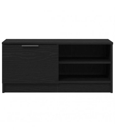vidaXL TV Cabinet Black Oak 80 x 35 x 36.5 cm Engineered Wood