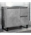vidaXL Bathroom Sink Cabinet Concrete Grey 65x33x60 cm Engineered Wood