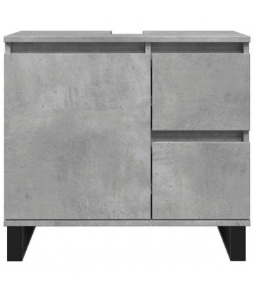 vidaXL Bathroom Sink Cabinet Concrete Grey 65x33x60 cm Engineered Wood