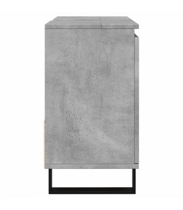 vidaXL Bathroom Sink Cabinet Concrete Grey 65x33x60 cm Engineered Wood