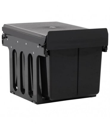 vidaXL Kitchen Cupboard Pull-out Dustbin Soft-Close 48 L