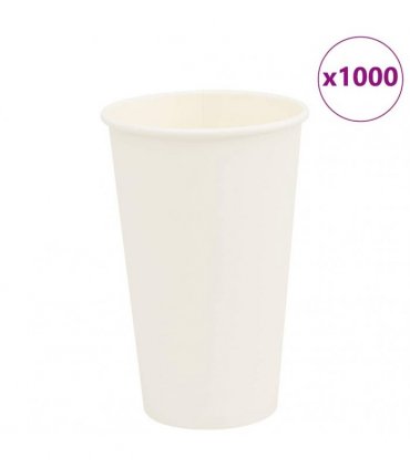 vidaXL Paper Coffee Cups 1000 pcs 16oz 400ml White