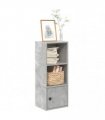 vidaXL Bookcase Concrete Grey 31x24x77 cm Engineered Wood