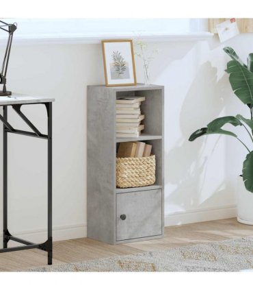 vidaXL Bookcase Concrete Grey 31x24x77 cm Engineered Wood