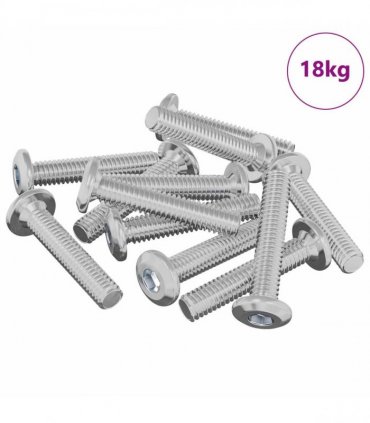 vidaXL Head Lock Screw 2647 pcs Silver Steel