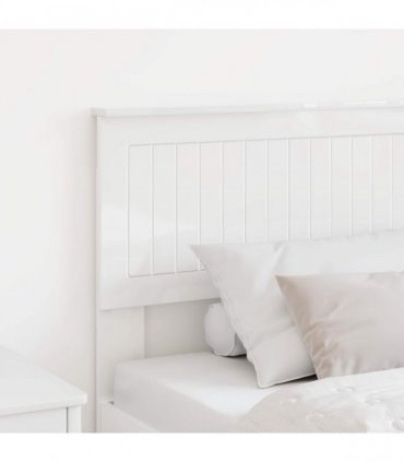 vidaXL Headboard Gloss White Engineered wood