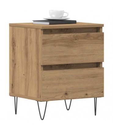 vidaXL Bedside Cabinet with Drawer 2 pcs Artisan oak 40 x 35 x 50 cm