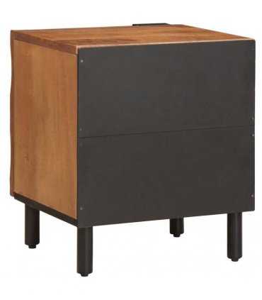 vidaXL Bedside Cabinet Brown 40 x 33 x 46 cm Solid Mango Wood