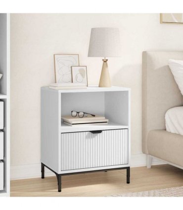 vidaXL Bedside Cabinet White 49 x 36 x 61 cm Engineered wood