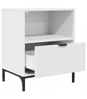 vidaXL Bedside Cabinet White 49 x 36 x 61 cm Engineered wood