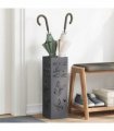 vidaXL Rain Umbrella Stand Anthracite 15.5 x 15.5 x 49 cm Steel