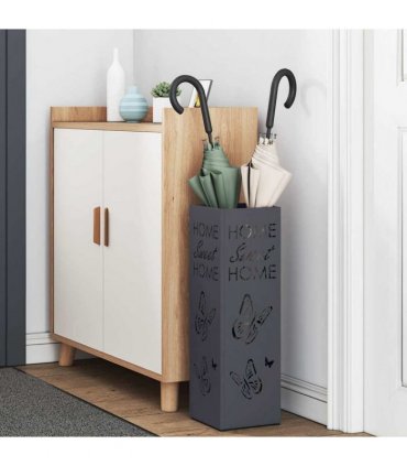 vidaXL Rain Umbrella Stand Anthracite 15.5 x 15.5 x 49 cm Steel