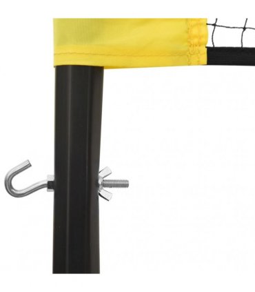 vidaXL Volleyball Net Yellow and Black 823x244 cm PE Fabric