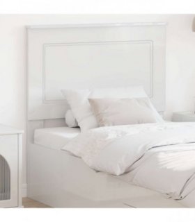 vidaXL Headboard Gloss White 100 cm Engineered Wood
