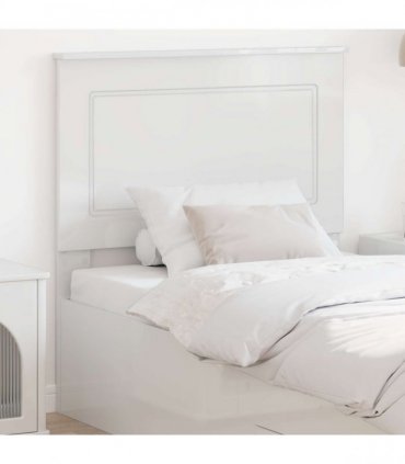 vidaXL Headboard Gloss White 100 cm Engineered Wood